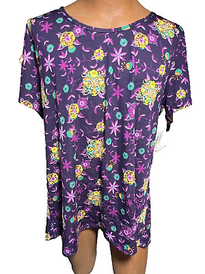 LuLuRoe Women's Classic T Size 3XL Colorful Floral Shirt - NWT