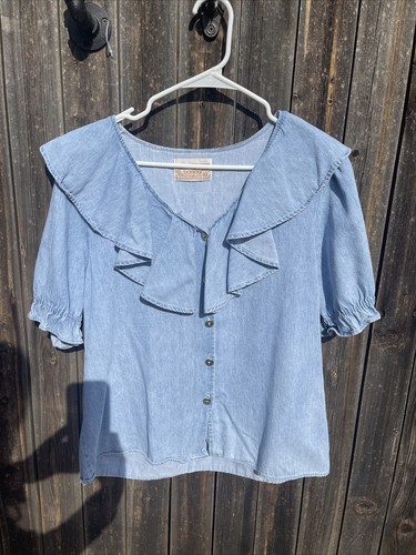 Bonjour diary☆Blue denim tunic Kids Bonjour Tunique top - Blue Denim Flower | Garmentory