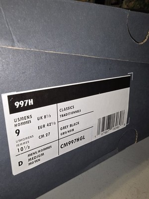 New Balance Men’s 997H Gray, Blue, Black and Green Sneakers Size 9