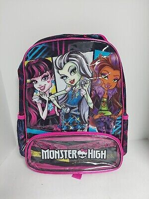 MONSTER HIGH Mattel Backpack School Supplies Brand New Back Pack 16'' Book Tote