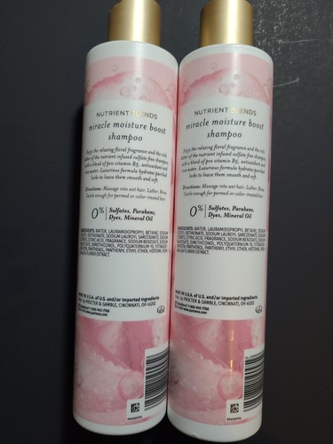 2x Pantene Sulfate Free Shampoo, With Rose Water, Color Safe, Nutrient Blends