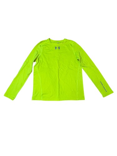 Under Armour Boy's Fluorescent Yellow Fitted Coldgear Shirt