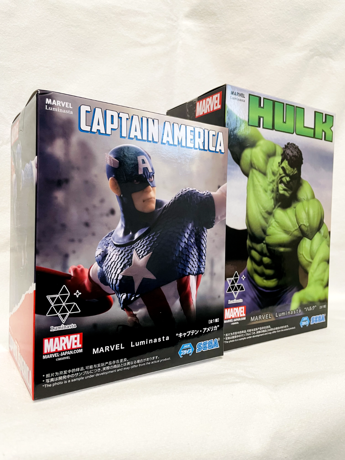 Marvel Luminasta Captain America & Hulk Figure SEGA Comic