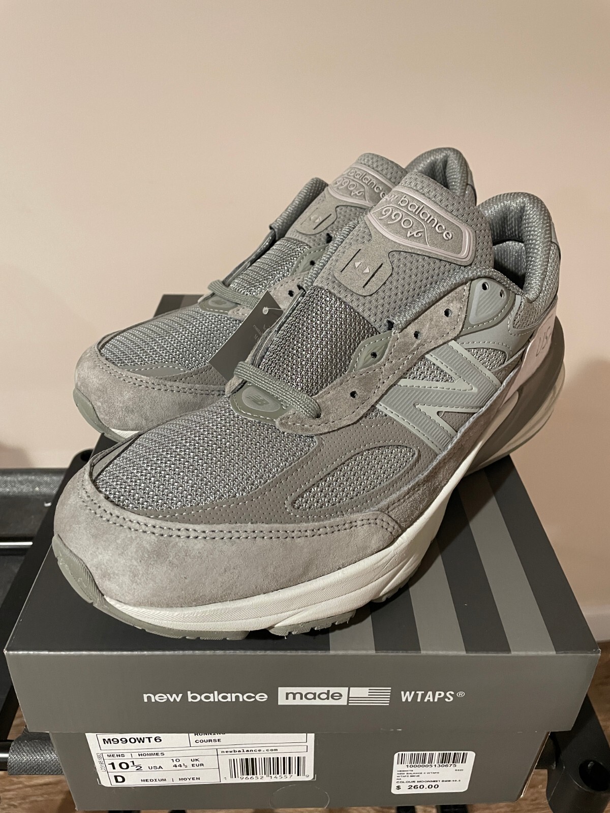 WTAPS New Balance 990v6 Grey Size 10.5 NEW M990WT6 White NB WTAPS New Balance 990v6 Grey Size 10.5 NEW M990WT6 White NB