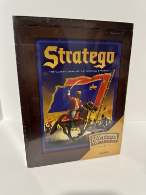 STRATEGO VINTAGE GAME COLLECTION WOODEN LIBRARY BOOK SHELF WOOD BOX 2009 EDITION
