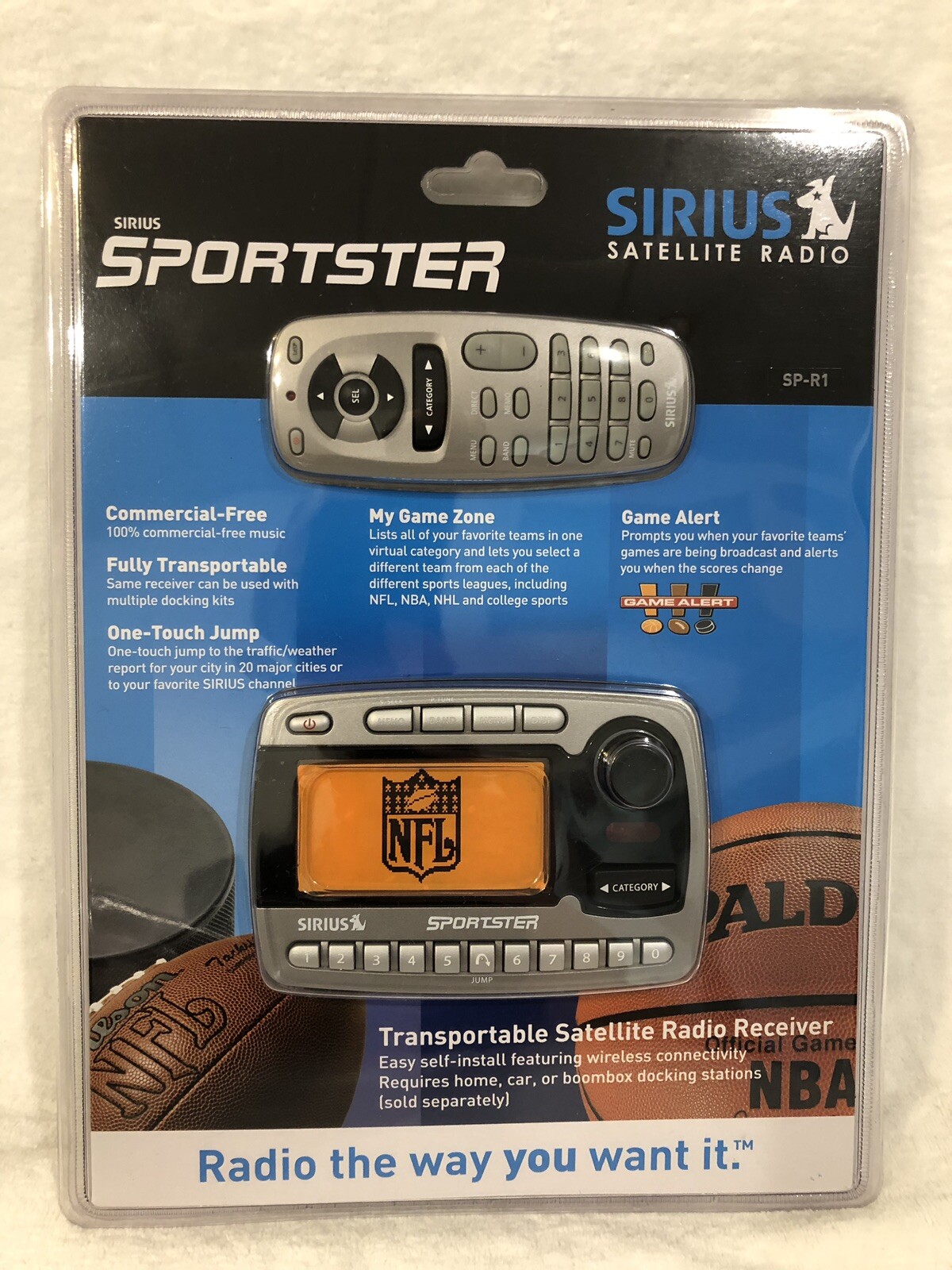 Sirius XM Sportster SP-R1 Satellite Radio Receiver Car And Home Dock Brand new
