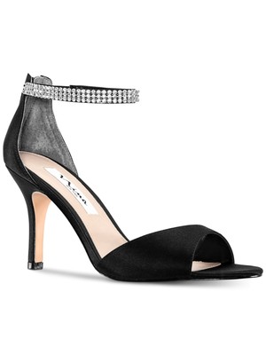 

Женские кожаные туфли-лодочки VINA с черным ремешком на щиколотке Volanda с пряжкой на шпильке, длина  мес, Черный, VOLANDA-LS