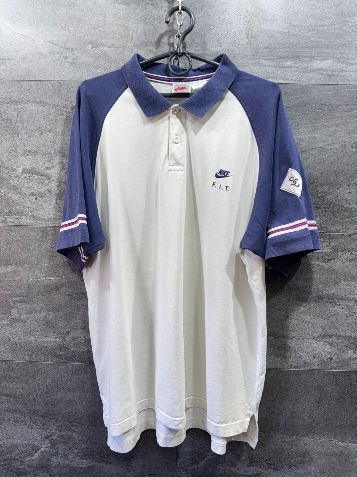 デッドストックNikeナイキsupremecourtヴィンテージ90'sポロ Vintage Nike Supreme Court Polo Tee XL Embroidery Logo 90s