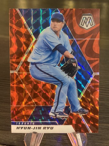 りゅーじん 2021 PANINI MOSAIC hyun-jin ryu red reactive holo prizm card