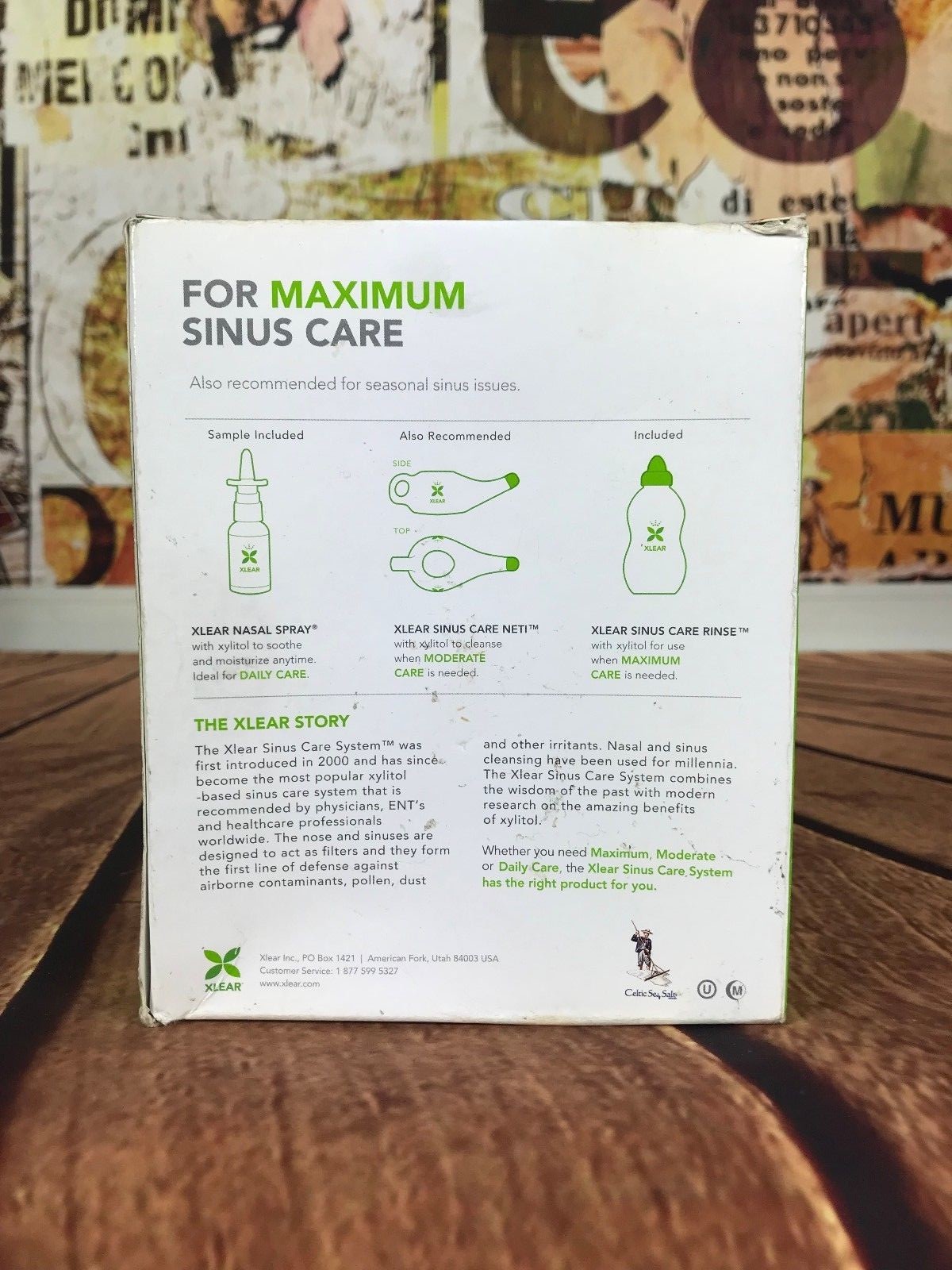 XLEAR Sinus Care Rinse System Fast Relief Breath Easy Cleans Soothes Protects