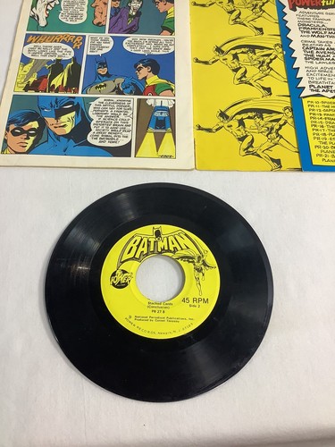 1975 Batman "Stacked Cards" Comic Book and Record Set  #PR27 45 RPM Joker Power