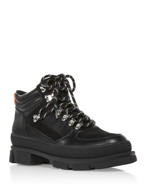 Женские треккинговые ботинки AQUA Womens Black Back 1-1/2 на платформе и блочном каблуке 8,5 м