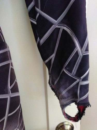 Spyder Body Suit Xl Black with spider web design PRE-OWNED (tad stretched ou)t