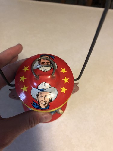 Antique The Ohio Art Co. Vintage 1950’s Roy Rogers Tin Litho Toy Light Lantern