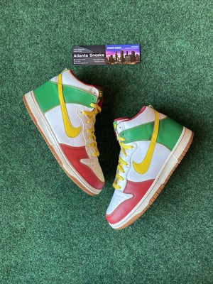 2012 Nike Dunk High 6.0 Rasta Sneakers 