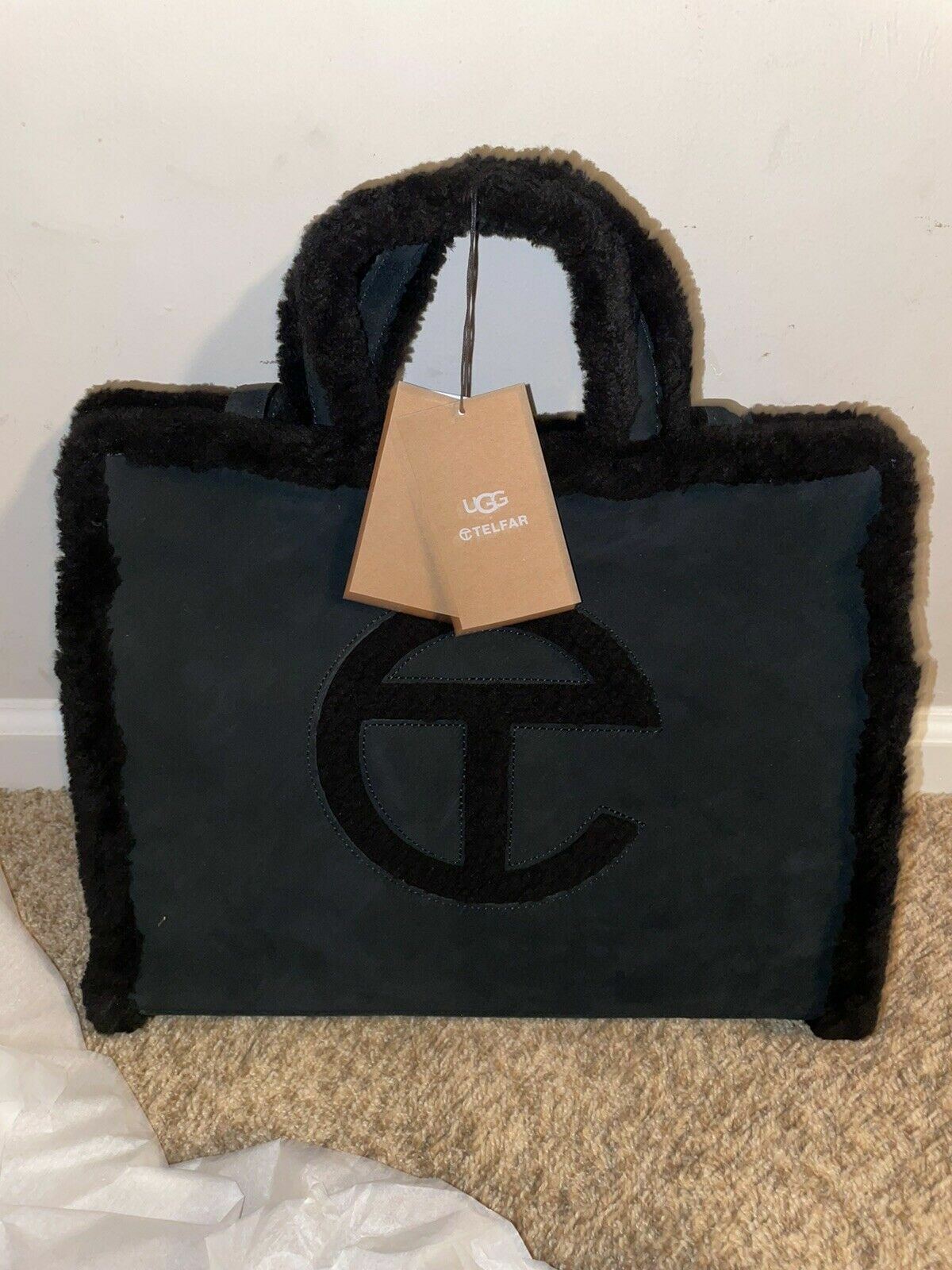 UGG x TELFAR Medium Shopper - Black Shearling Sheepskin UGG x TELFAR Medium Shopper - Black Shearling Sheepskin