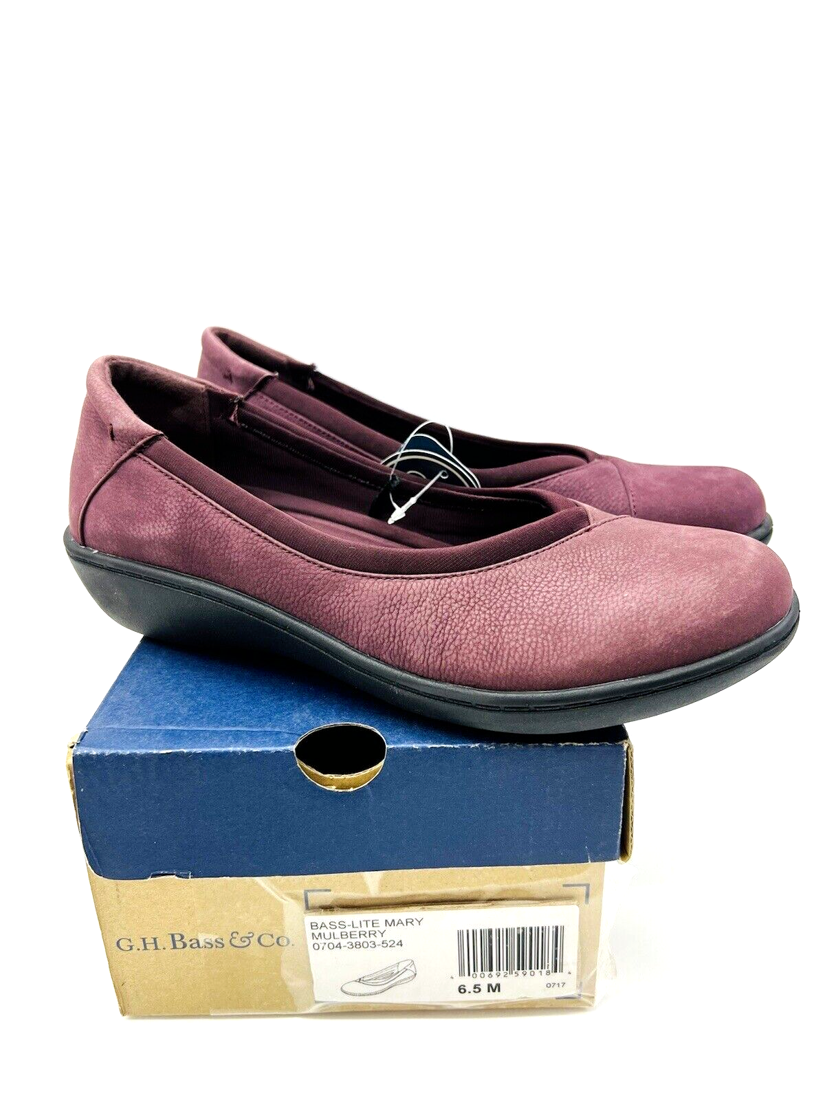 G.H. Bass & Co. Lite Mary Leather Slip On / Flat - Mulberry