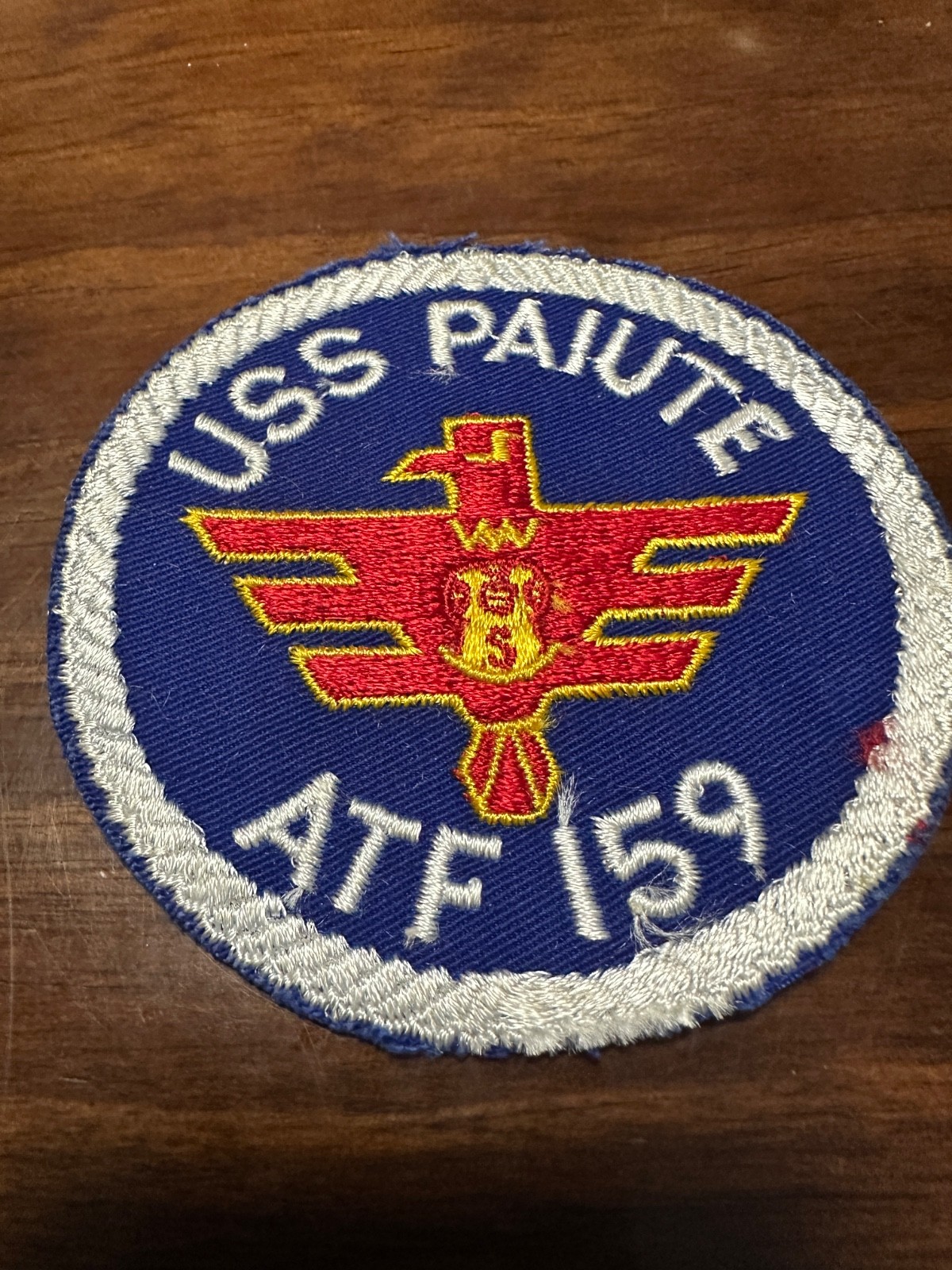 Vintage US Navy USS Paiute ATF-159 Fleet Ocean Tug Patch