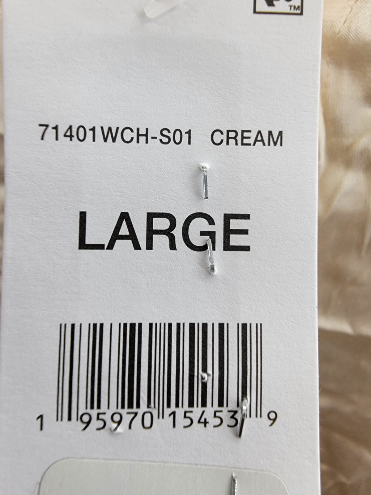 WAYF Fynn Satin Button Front Blouse Women's L Cream Patch Pocket Long Sleeve - Picture 19 of 19