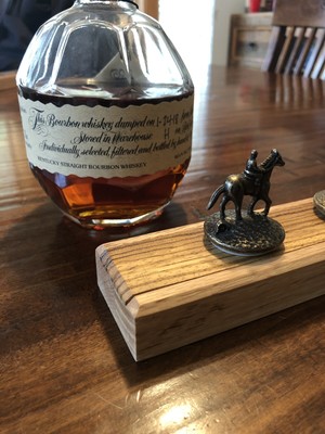 Breweriana Blantons Blanton S Bourbon Cork Display Solid Oak W Black Limba Inlay Whiskey Collectables Sloopy In