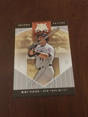 2004 Fleer National Pastime Embossed Mike Piazza HOF SHARP!
