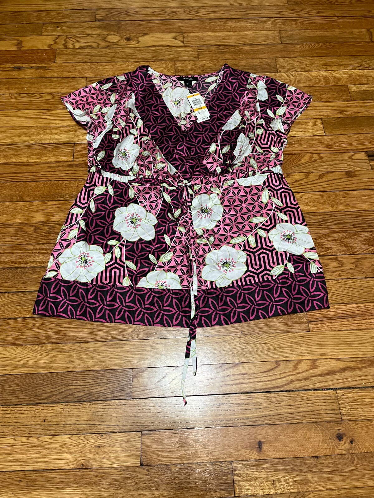 売れ筋商品|||スタイルアンドコー カットソー トップス レディース Plus Size Printed Shine V-Neck Blouse, Created for Macy's Floral Pinkrain Style & Co Plus Size Printed Shine V-neck Blouse, Created