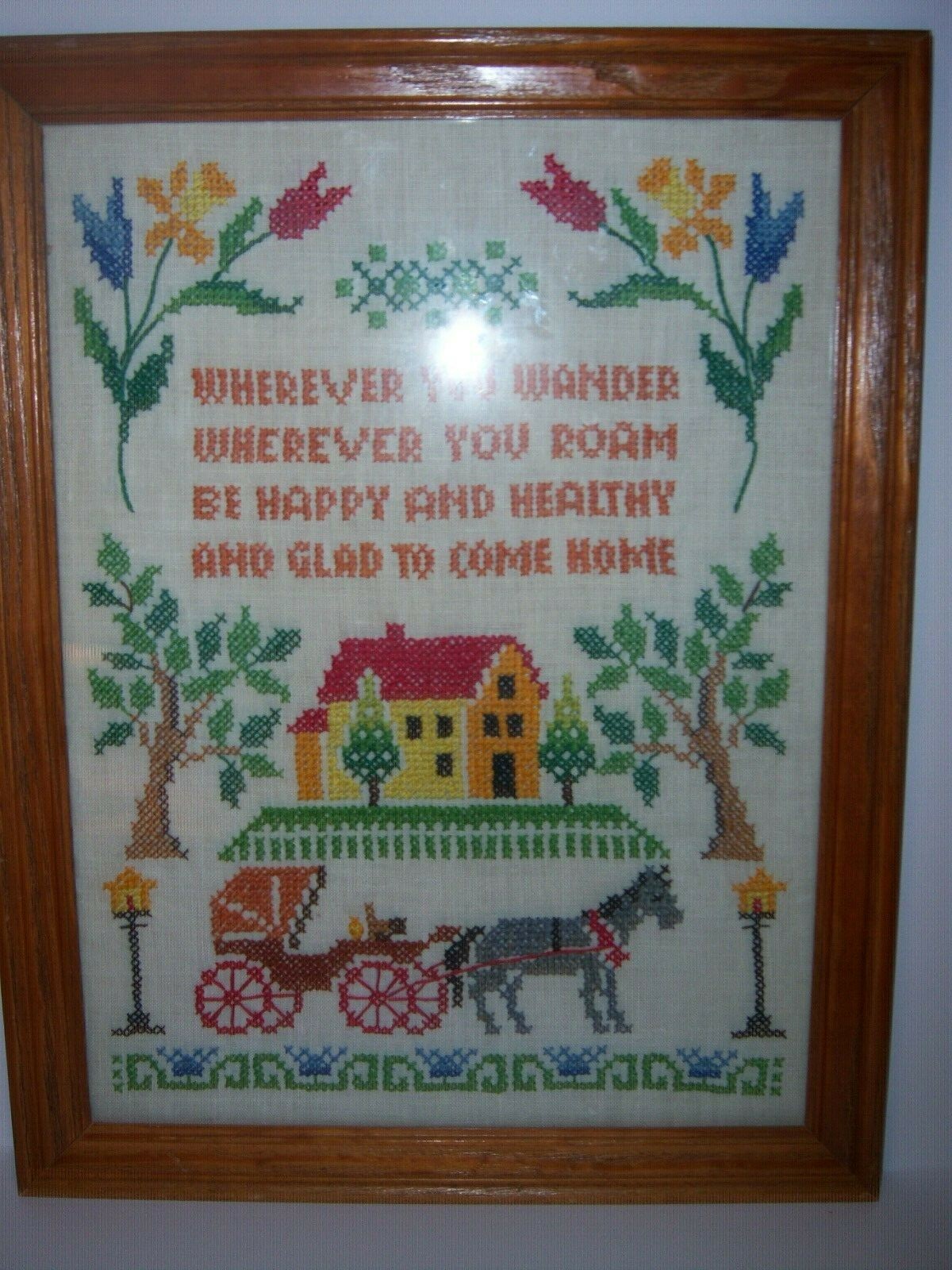 .VINTAGE HAND MADE EMBORIERED SAMPLER