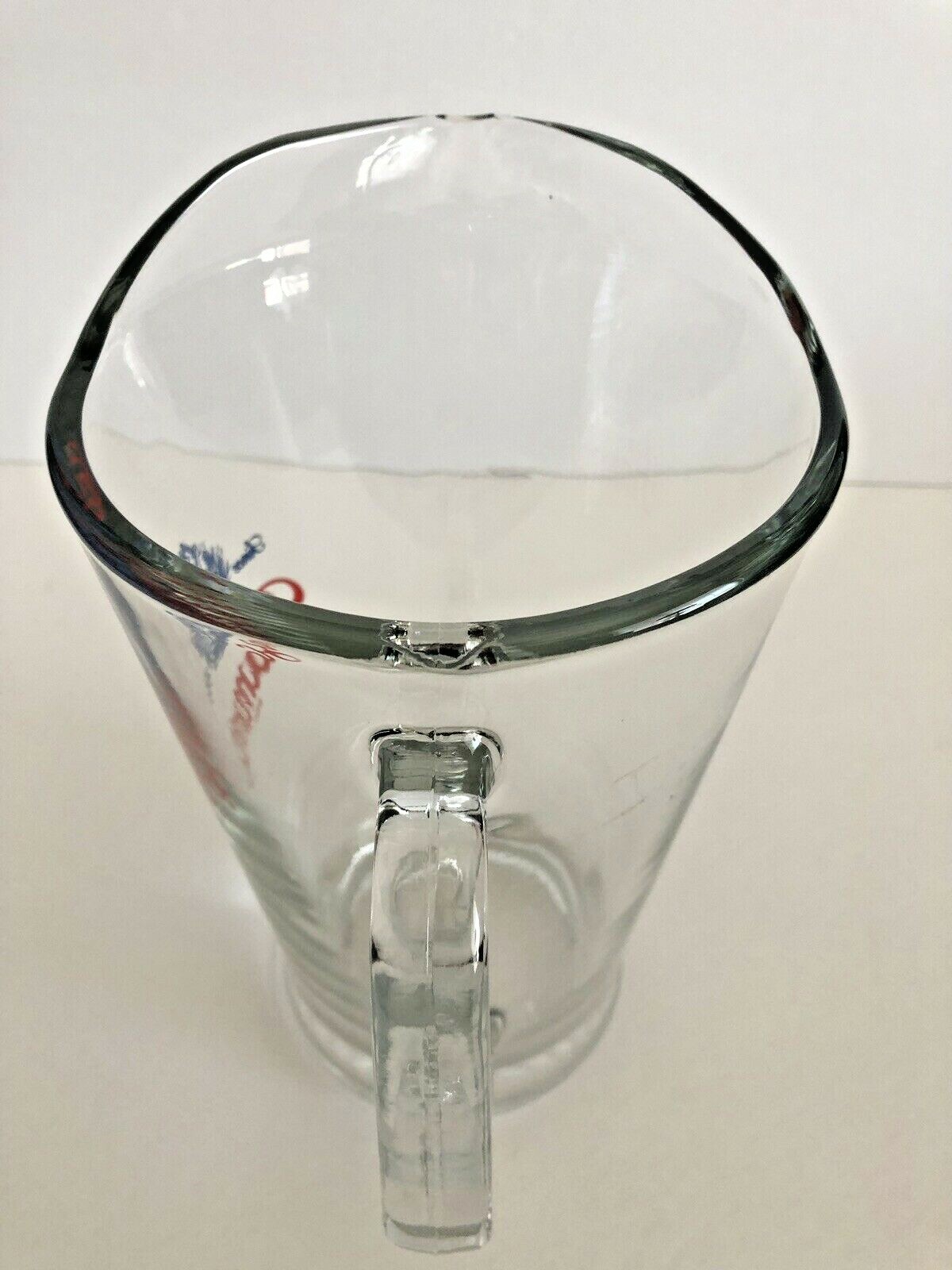 Vintage Hamm's Beer Heavy Clear Glass Beer Pitcher
