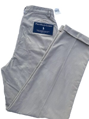 New Mens Vintage Polo Ralph Lauren The Hammond Pant 32x32 Pleated Chino Khaki