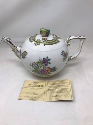 Herend Royal Garden William Catherine Teapot EVICT2 604-0-17 Shape COA