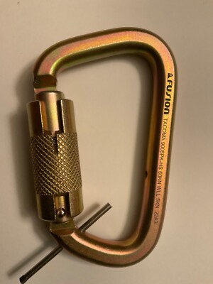 6 pack Fusion Tacoma Carabiner Extra Duty 60kn - 11,200Lbs HIGH STRENGTH