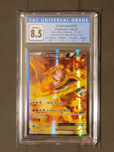 Promo🔥 CGC 8.5 Charizard EX XY121 Full Art Promo Red & Blue Promo🔥 CGC 8.5 Charizard EX XY121 Full Art Promo Red & Blue