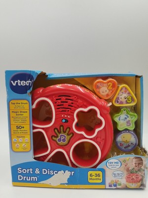 VTech, Sort and Discover Drum, Interactive Learning Toy, Baby Drum - 
