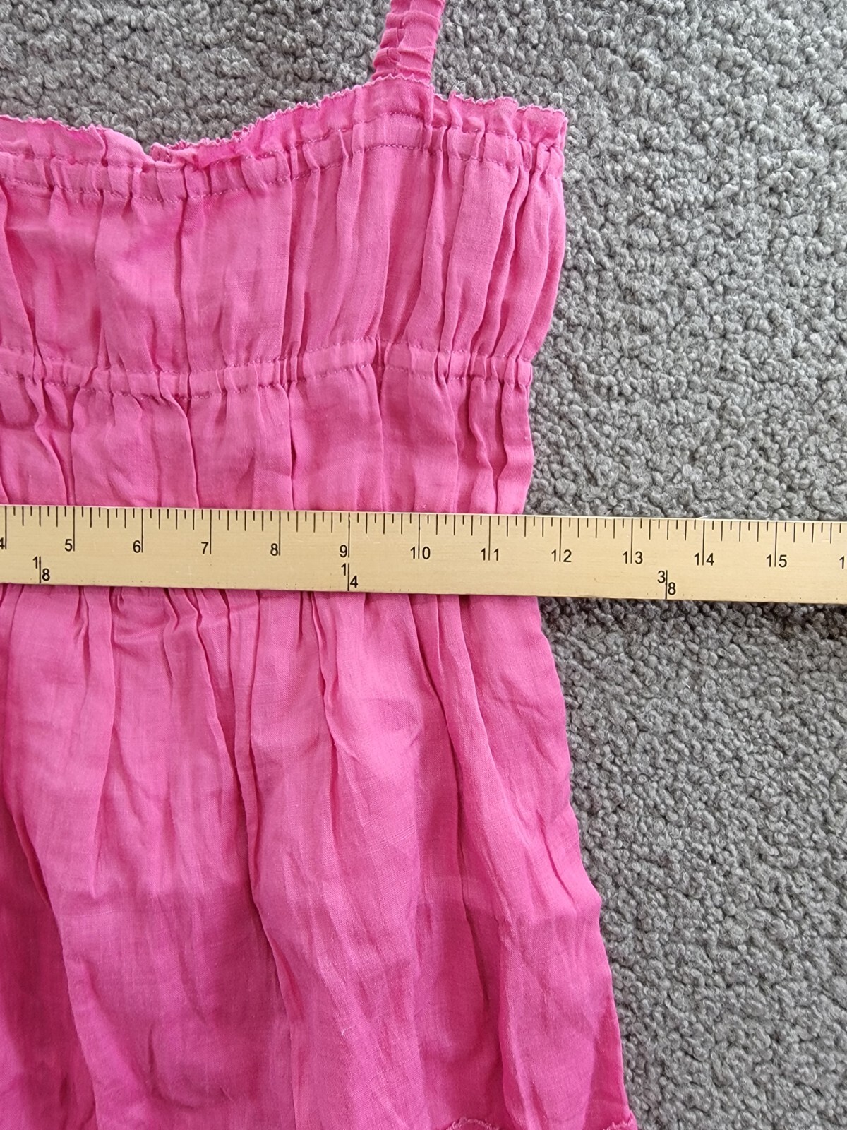 Sea Cole Smocked Sleeveless Dress Big Girls 10Y Pink Back Zip Closure - Picture 6 of 16