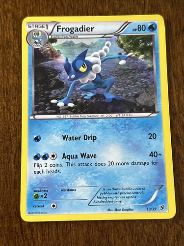 Pokémon TCG Frogadier XY Kalos Starter Sets 13/39 Holo LP | eBay Pokémon TCG Frogadier XY Kalos Starter Sets 13/39 Holo LP | eBay