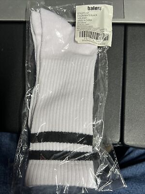 Balera White/Black Striped Hip Hop Dance Knee High Socks TS107 NEW!!