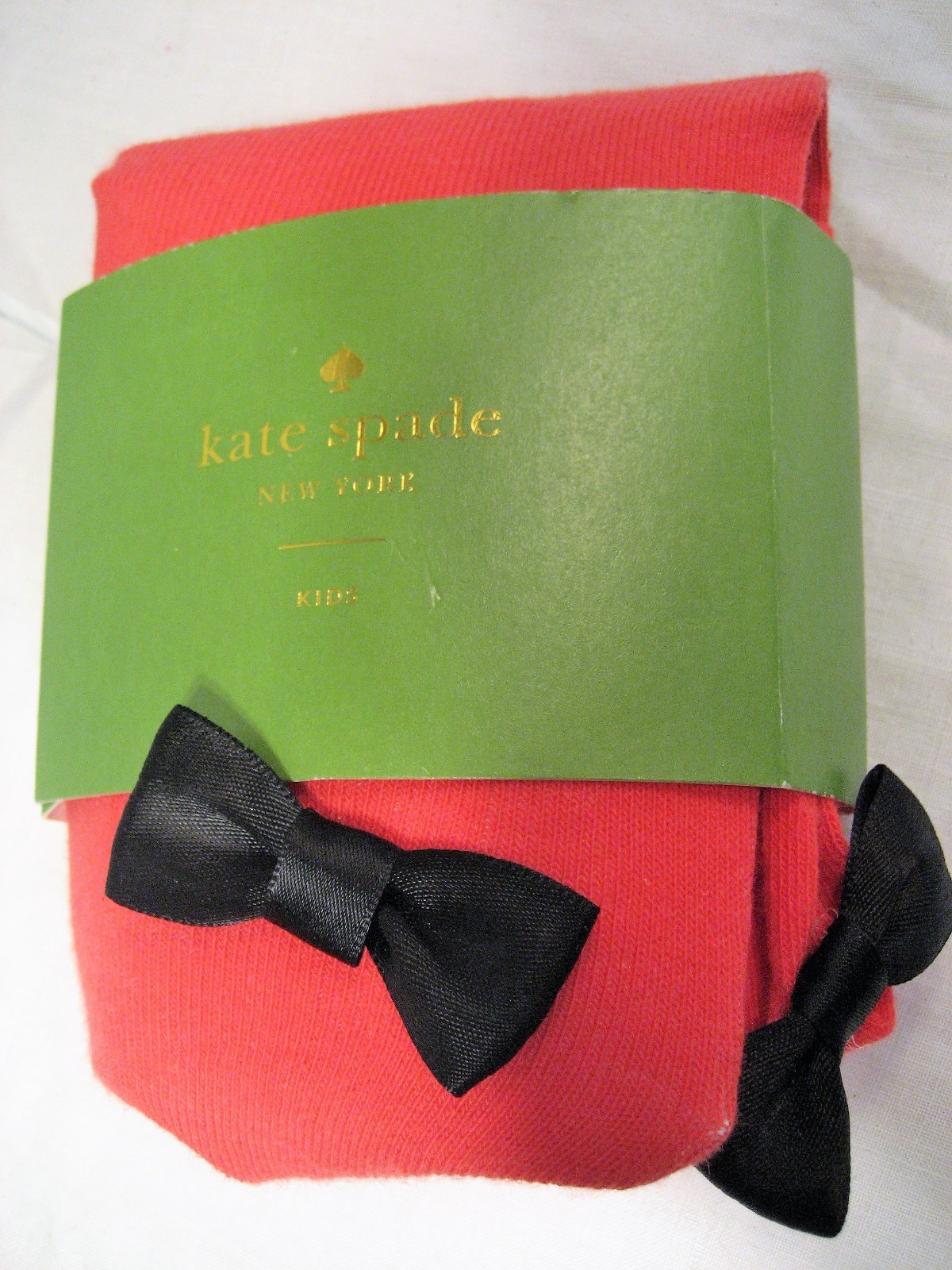 Kate Spade NY Kids Tights  Ages 2-5 New in Pkg Red w/ Black Bows