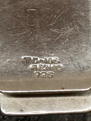 Vintage TC-105 Mexico 925 Sterling Silver Ancient Design Money Clip 23grams