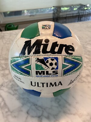 MLS Major League Soccer Mitre Soccer Ball Ultima 90s Size 5 Rare Old Logo USA