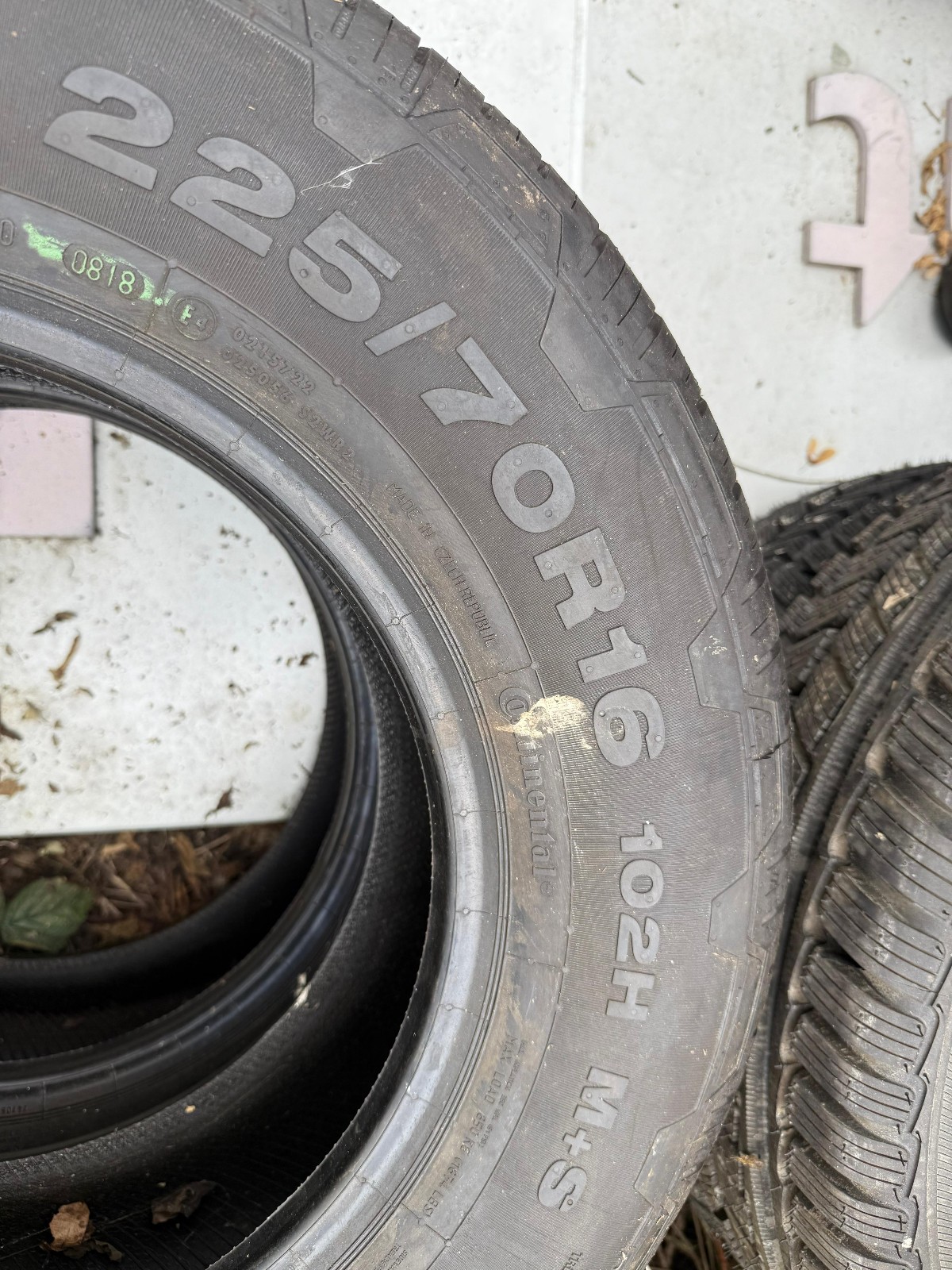 New 225 70 16 Continental, 4x4 Contact, M+S, 102H, x1 Tyre (F1_tyres) YD177