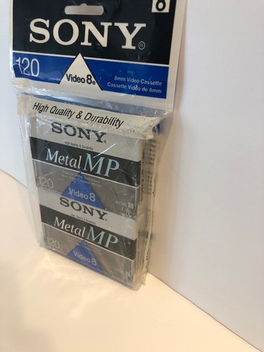 Sony Metal MP 120 8mm Video Cassette Tape 2 Pack - Brand New