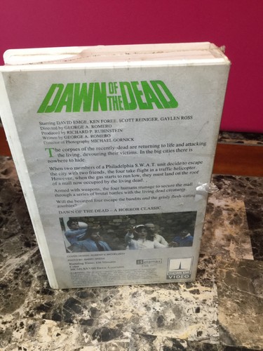 Rare Dawn Of the Dead BETA Movie George Romero NEW IN PLASTIC