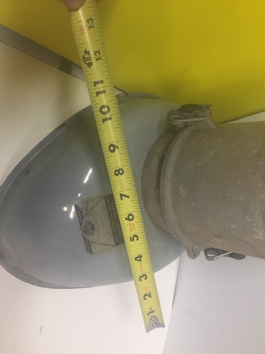 Vintage Wheeler Boston Oval  Industrial Grey Enamel Porcelain Light