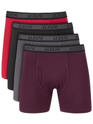 

ALFANI Intimates Бордовые влагоотводящие трусы-боксеры N/AL, Burgundy, 100070990MN