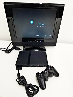PlayStation2 - 【動作確認済み】SONY PlayStation2 SCPH-77000 Sony Playstation 2 Black Slim SCPH-77000 Console Set 024