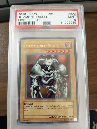 Yugioh! Summoned Skull MRD-003 Ultra rare Unl Ed Reprint PSA