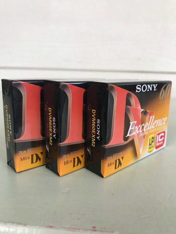 3 Sony Excellence 60 Minute MiniDV Camcorder Video Tapes New Sealed