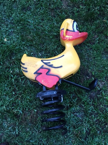 Vintage Playground Cast Aluminum SPRING RIDE TOY Rider