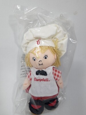 Vintage Campbells Soup Kid Girl Chef Bean Bag Plush 2000 New in Bag NIP