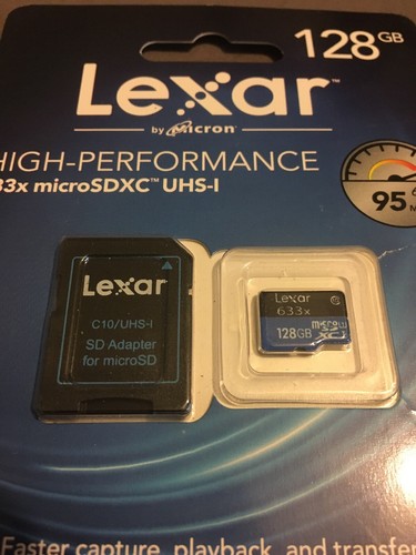 Lexar 128GB Micro SD SDXC TF Memory Card Class 10 633X 95MB/s HD 4K + SD Adapter